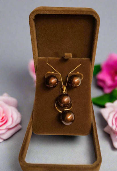 Brown South Sea Pearl Set